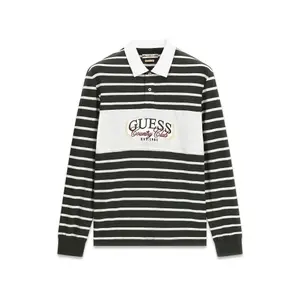 Long-sleeved jacquard polo Guess Coun Striped image-0
