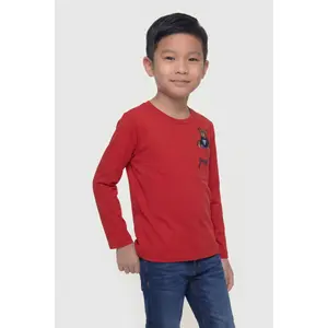 Embroidered logo long sleeve T-shirt for kids Guess image-2