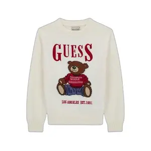 Pull col rond en mélange modal bébé garçon Guess image-0