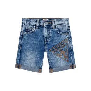 Children's denim and linen shorts Guess image-0