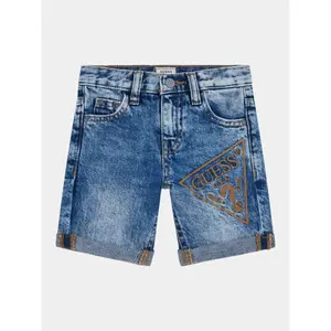 Children's denim and linen shorts Guess image-1