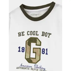 Conjunto de t-shirt de mangas longas e calças de jogging cargo para criança Guess image-2