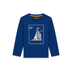 Long Sleeve T-Shirt Child Guess Logo N6BI08-K5860 image-0