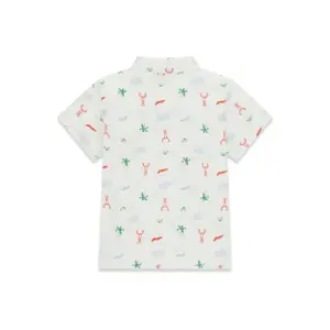 Short-sleeved poplin shirt for baby boy Guess image-1