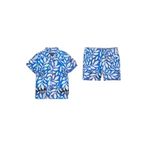 Short-sleeve poplin shirt for kids Guess image-0