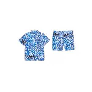 Short-sleeve poplin shirt for kids Guess image-1