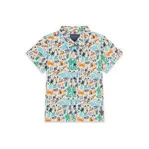 Chemise manches courtes en popeline bébé garçon Guess image-0