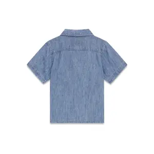 Πουκαμίσα από λινό chambray για παιδιά Guess Flax Blend image-1