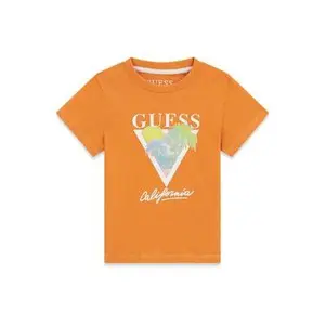 Baby boy triangular logo T-shirt Guess image-0