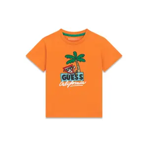 Baby boy front print T-shirt Guess image-0