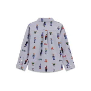 Camisa de cerimónia de mangas longas infantil Guess Oxford image-1