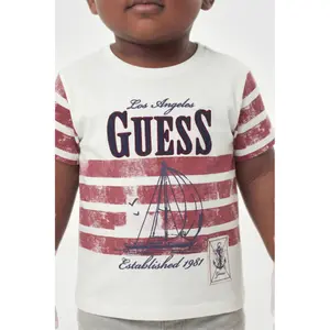 T-shirt impresso menino bebé Guess image-4