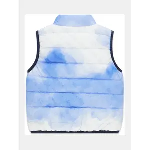 Sleeveless polyethene puffer jacket for baby boy Guess image-2