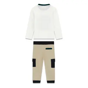 Baby boy long sleeve t-shirt and trousers set Guess Active image-1