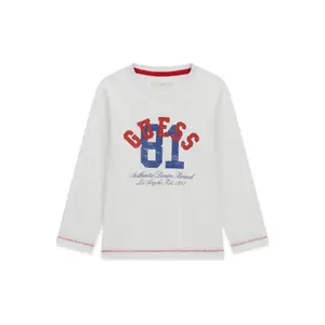Long sleeve T-shirt with logo for baby boy Guess image-0