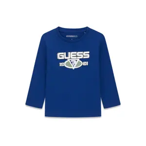 Long-sleeved T-shirt with children's logo Guess image-0