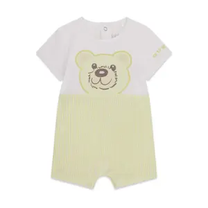 Baby boys' short romper Guess Mixed Fabric image-0