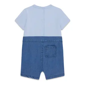 Baby boys' short romper Guess Mixed Fabric image-1