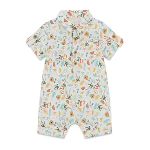 Cotton bodysuit for baby boy Guess