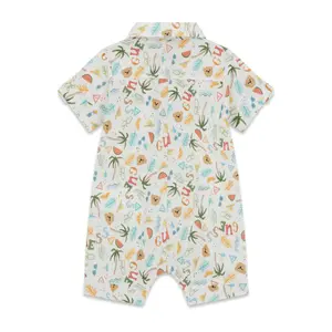 Cotton bodysuit for baby boy Guess image-1