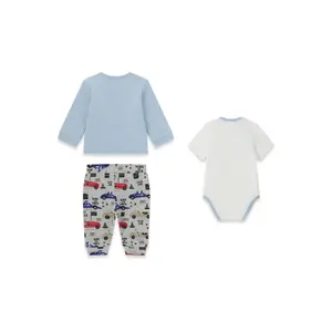 Ensemble veste, body et pantalon de jogging bébé garçon Guess image-2