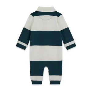 Baby boy polo romper Guess Interlock image-1