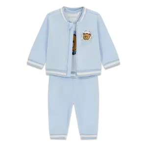 Sæt med lange ærmer og shorts til drengebaby Guess image-0
