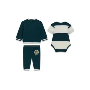 Sæt med lange ærmer og shorts til drengebaby Guess image-2