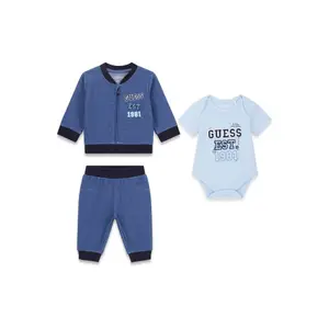 Sæt med lange ærmer og shorts til drengebaby Guess image-1