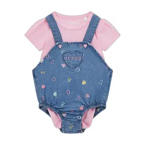 Baby girl body and chambray set Guess image-0