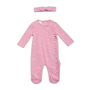 Baby girl headband and dungarees set Guess image-0