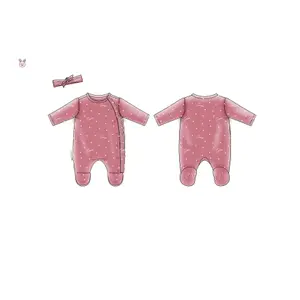 Baby girl headband and dungarees set Guess image-2