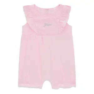 Macacão curto para bebé menina Guess Mixed Fabric image-0