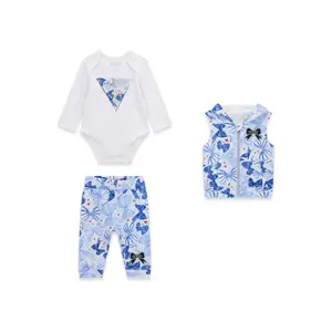 Ensemble veste, body et pantalon bébé fille Guess image-1