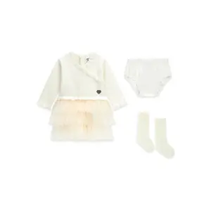 Ensemble robe, culotte et chaussette bébé fille Guess Ceremony image-0