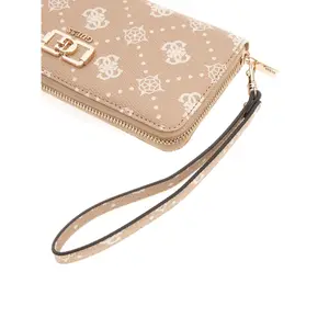 Large zip wallet for women Guess Emelie Logo image-3