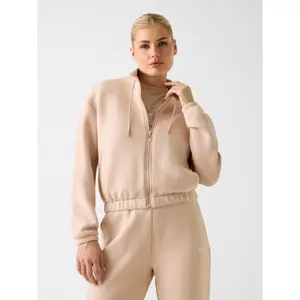 Womens Rhinestone Zip Sweatshirt Guess d image-1