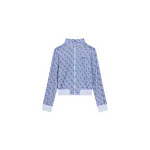 Womens High Collar Jacquard Jacket Guess 4G image-0