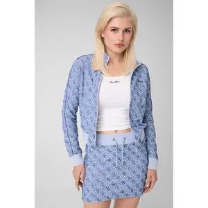 Womens High Collar Jacquard Jacket Guess 4G image-1