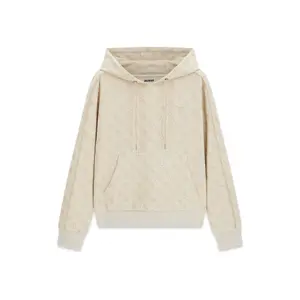 Felpa con cappuccio jacquard donna Guess 4G