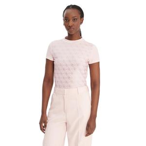 High-neck T-shirt with 4G logo for women Guess