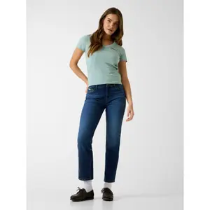 Camiseta de mujer con cuello de pico Guess Slim Mini America image-2