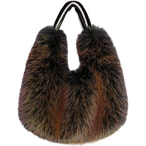 Women's faux fur handbag Guess Katia image-3