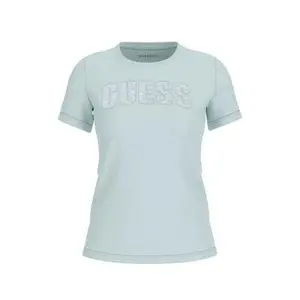 Γυναικείο μπλουζάκι από δαντέλα Guess Logo image-0