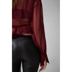 Deep V-Neck Bodysuit for Women Guess image-6
