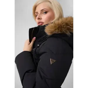 Crop Pufferjakke med Bælte til Kvinder Guess New Fatema image-4