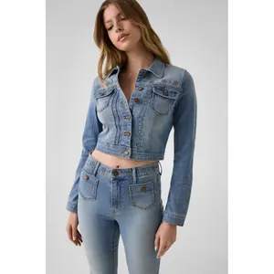 Women's denim jacket Guess Azure image-2