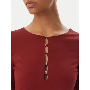 Langærmet body med CN-logo til kvinder Guess Zanita image-3