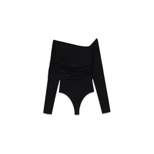 Asymmetrical Draped Bodysuit for Women Guess image-1