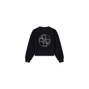 Sweatshirt woman Guess CN 4G Round Logo Rhinestones image-0
